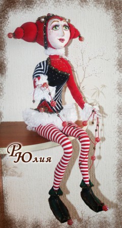 авторская кукла 50 см.  (сидя)