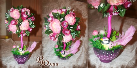 топиарий "Свадебный" 38 см.